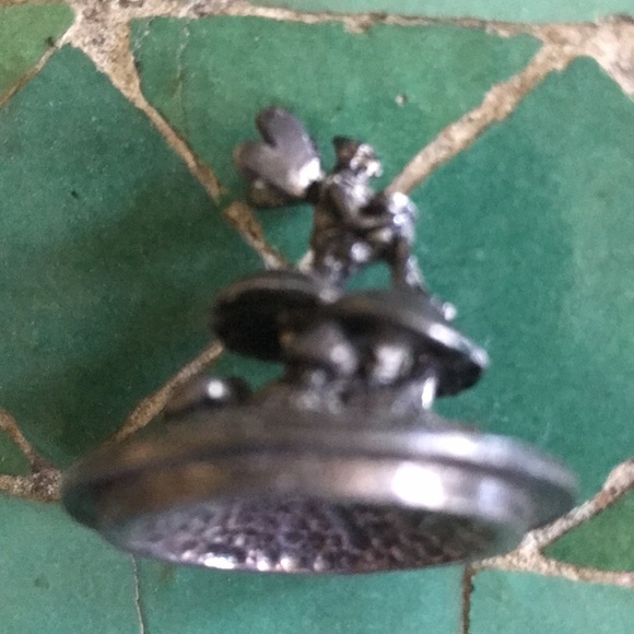 “Silver scenes” 91 silver plate fairy box,  Trinket box, fairies and mushrooms - Picture 5 of 11